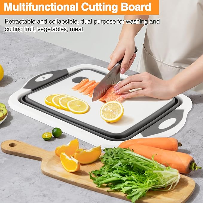 Collapsible BBQ Prep Tub/Cutting Board 10L, Foldable Dish Tub - Image 5