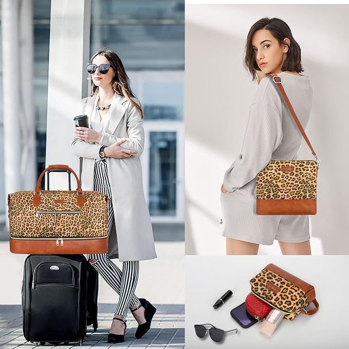 Weekender Bag for Women, Travel Duffel Bag Carry On Overnight Bag - Image 8