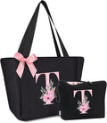 Vavabox Tote Bag, A-Z Initial Monogrammed Waterproof Tote Bag, Bridesmaid Gifts by Vavabox