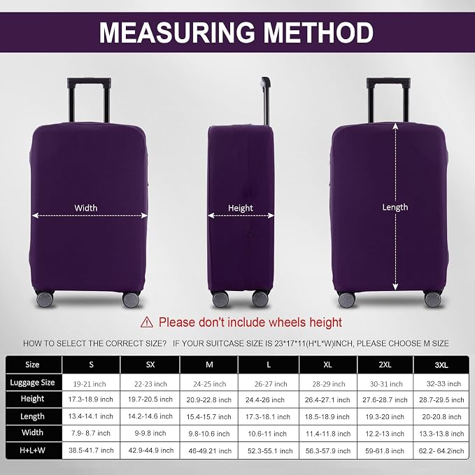 Travel Luggage Cover Protector Scratch-Resistant Fit 19-33 Inch Suitcase - Image 6