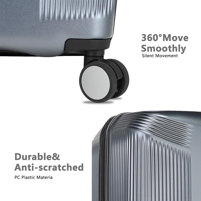 Luggage Sets 2 Piece, 20/28 Inch Lightweight Expandable PC Hardside Durable - Image 5