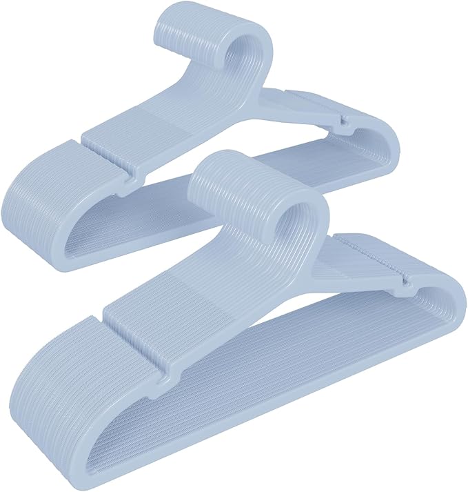 50 Pack Clothes Hangers, Non Slip Plastic Coat Hangers, Space Saving Hangers by Liveinacomfortablehome