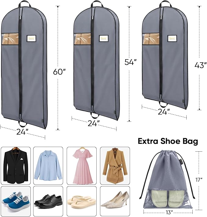 BALEINE 5PK Heavy Duty Garment Bag - Image 2