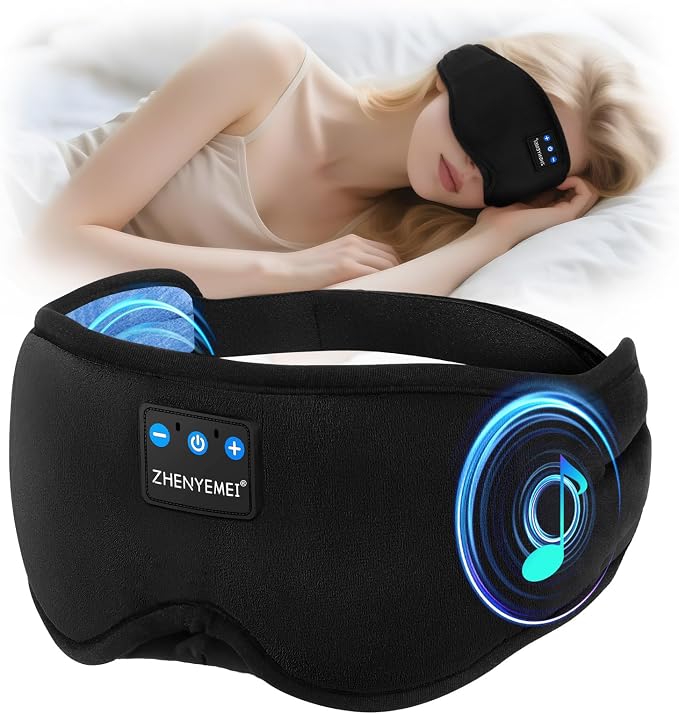 Deep Sleep Mask with Bluetooth 5.4 Headphones by RestEasyLiveCalm
