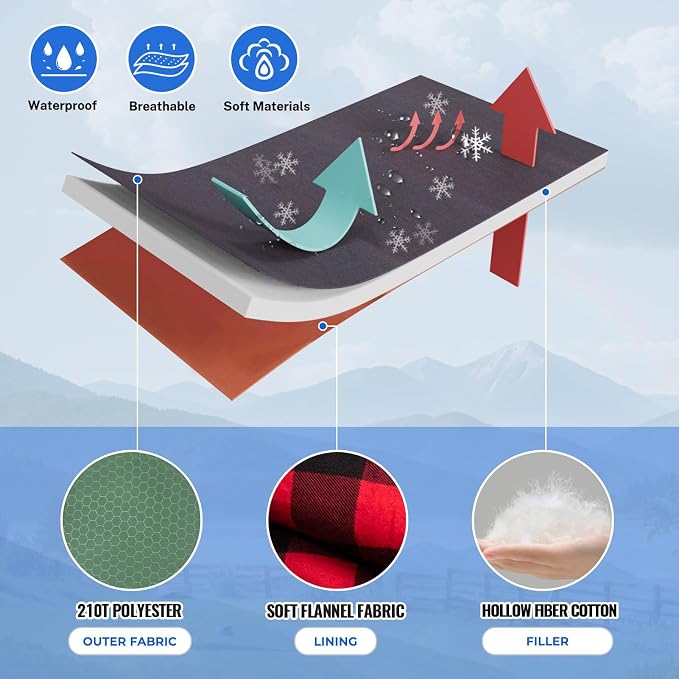 0 Degree Sleeping Bag Cotton Flannel Winter Cold Weather - Image 3