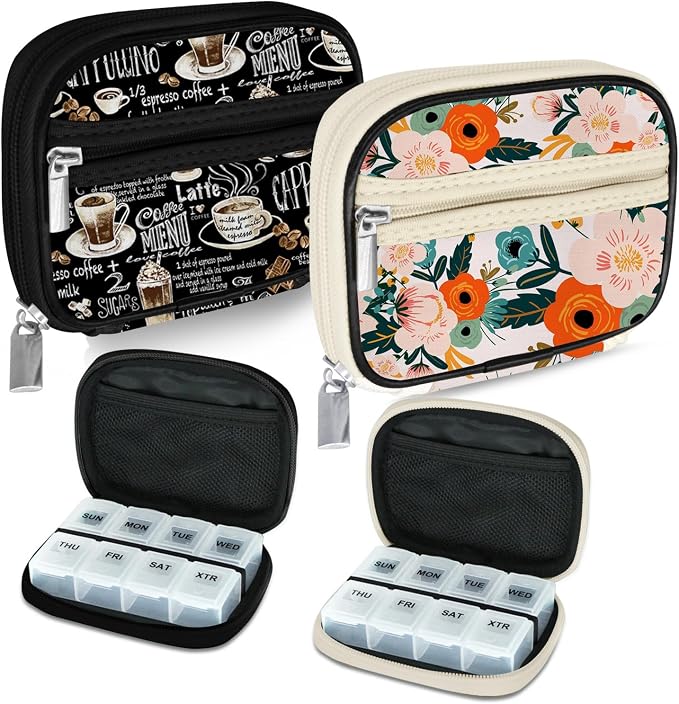 Serfeymi Weekly Travel Pill Organizer Pill Case by Serfeymi