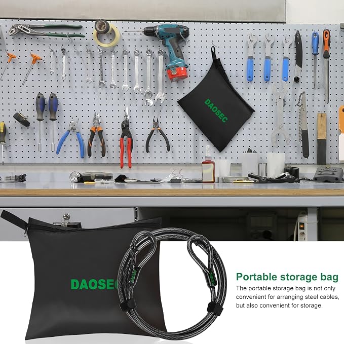 10 ft x 1/2" Heavy Duty Cut-Proof Security Cable | Flexible Vinyl-Coated - Image 7