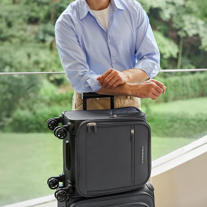 Verage Under Seat Luggage with Wheels, Softside Small Suitcase Spinner Carry On - Image 7