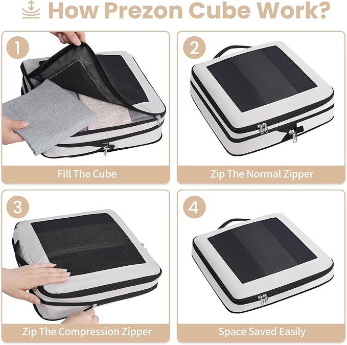 8 Set/6 Set/4 Set Compression Packing Cubes - Image 4