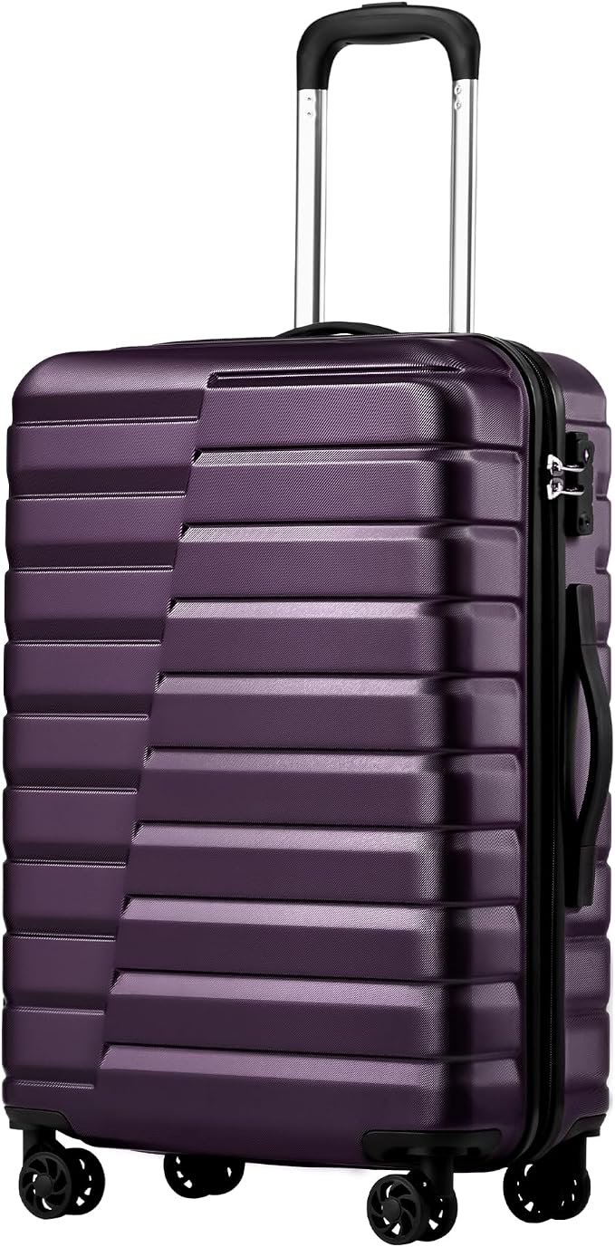 Coolife 20-Inch Small Carry on Hardside PC+ABS Spinner TSA Lock Telescopic by COOLIFE