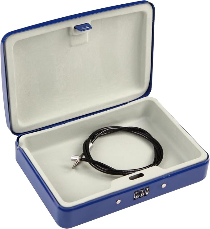 SEPOX Portable Security Case Lock Box Steel, Personal Travel Safe Storage - Image 3