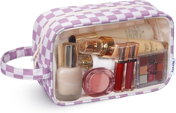 Narwey Clear Toiletry Bags for Traveling Women Men, Make Up Organizer, Skincare by Narwey