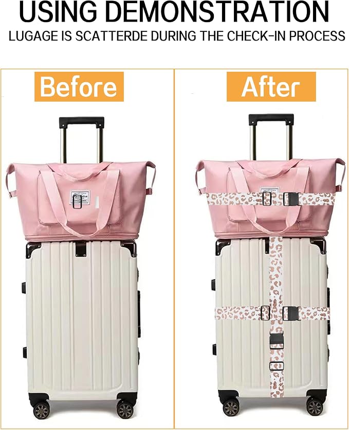 Luggage Straps for Suitcases, Adjustable Travel Belt, Durable Wide Luggage Strap - Image 4
