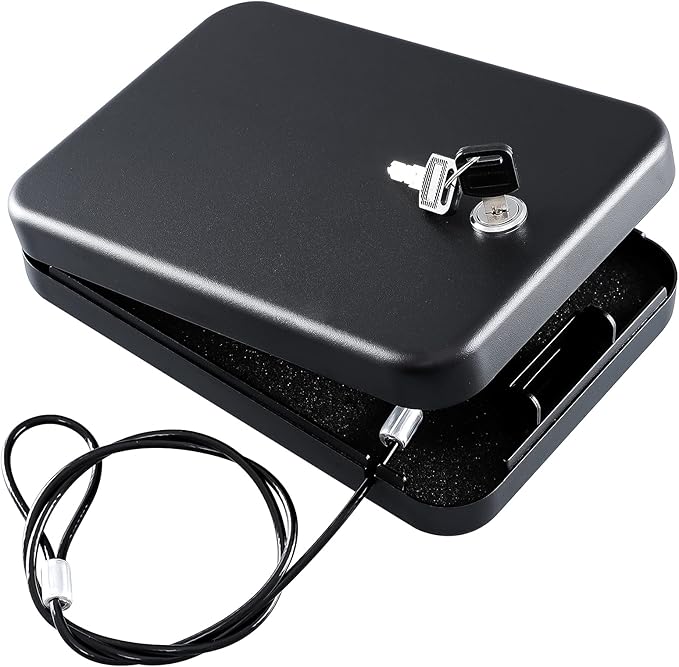 Dalmbox Gun Safe for Pistols Small Handgun Lock Box by Dalmbox