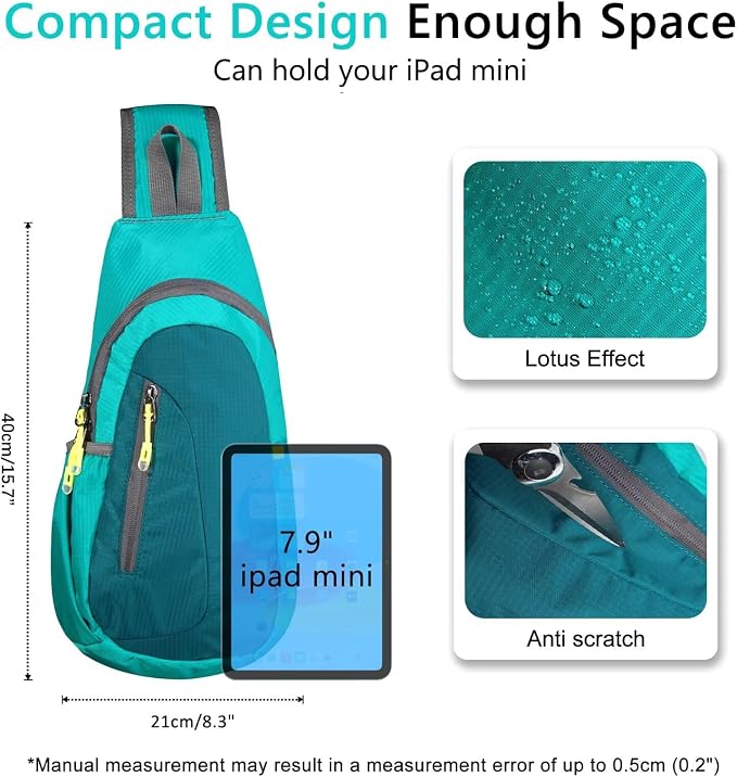 TITECOUGO Small Sling Bag, Lightweight Crossbody Backpack - Image 4