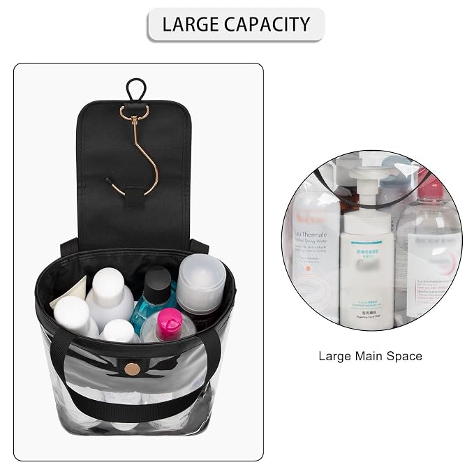 Travel Toiletry Bag, Hanging Clear Toiletry Bag - Image 2