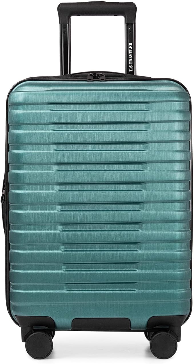 U.S. Traveler Boren Polycarbonate Hardside Rugged Travel Suitcase Luggage - Image 2