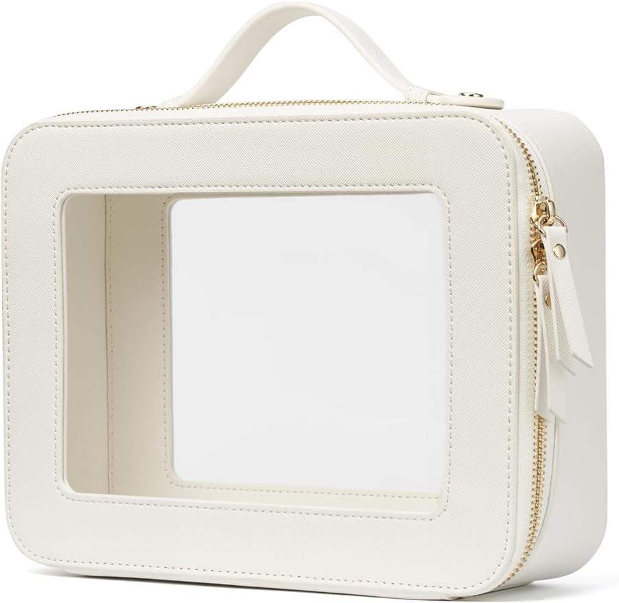 Popvibe Clear Makeup Bag Travel Cosmetic Case Transparent Toiletry Bag by POPVIBE