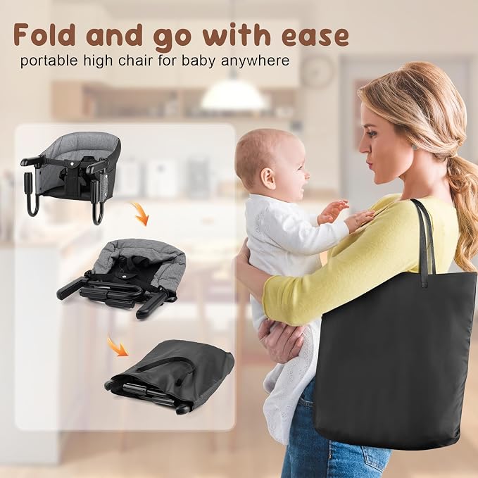 Hook On High Chair for Baby Toddlers, Attach to Fast Table Chairs, Portable - Image 4