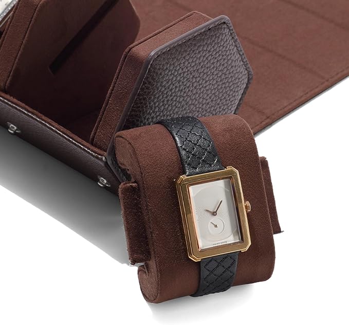 Oirlv Luxury Hexagonal Leather Watch Travel Case Watch Organizer Case - Image 7