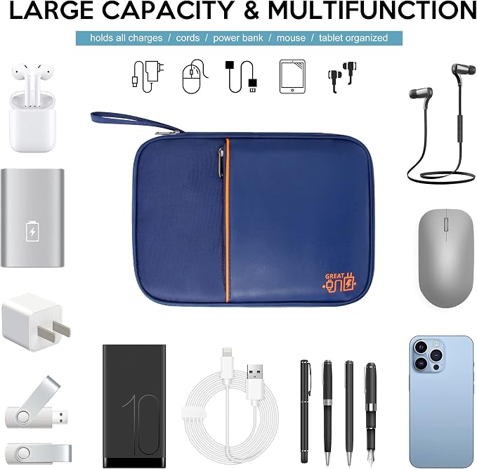SELLYFELLY Electronics Organizer Travel Cord Organizer Case Compact Electronics - Image 4