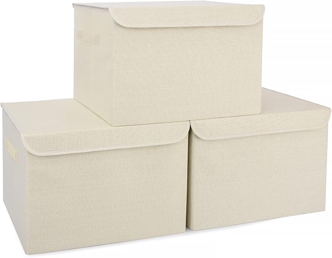 Large 42 Quarts Collapsible Stackable Storage Bins Cube by Bagnizer