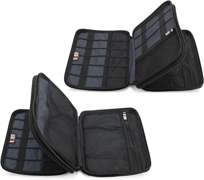 BUBM Double Layer Electronic Accessories Organizer, Travel Gadget Bag - Image 4