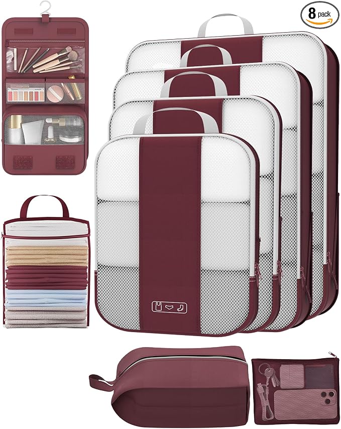 8 Set Compression Packing Cubes by OlarHike