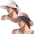 ZOORON Women's Ponytail Safari Sun Hat, Wide Brim UV Protection Outdoor Bucket by ZOORON