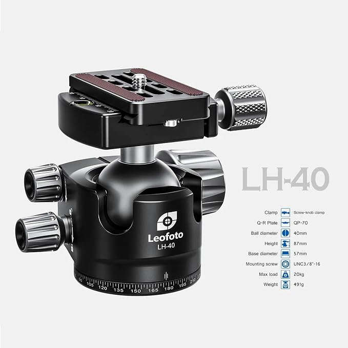 Leofoto Professional Camera Tripod, 63.4" Compact Carbon Fiber Tripod - Image 5