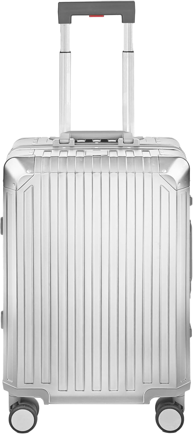 X2 All Aluminum Luggage Suitcase 3 Sizes TSA Lock Carry On Silver - Image 2