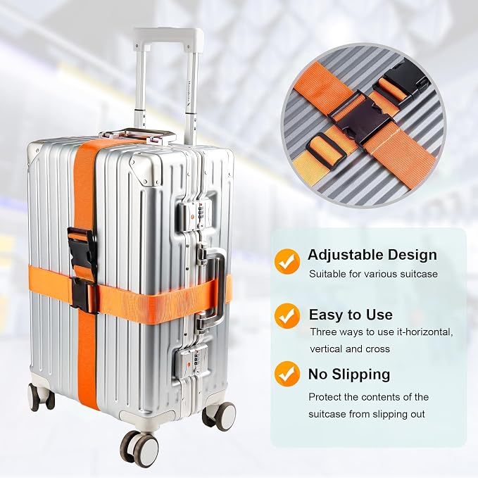 Luggage Straps for Suitcases TSA Approved, Travel Belt Suitcase Belt, Suitcase - Image 2