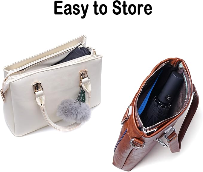 PFFY 2 Packs Travel Umbrella Windproof Auto Open & Close Collapsible Folding - Image 5