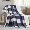 PU MEI Sherpa Blanket Fleece Throw Blanket Twin Plaid Thick Bed Blanket by HOME