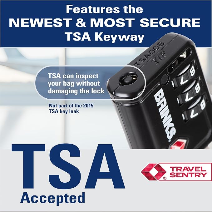 Brinks TSA Accepted Indicator Luggage Lock, 2.5 inch Long Shackle, New More - Image 3