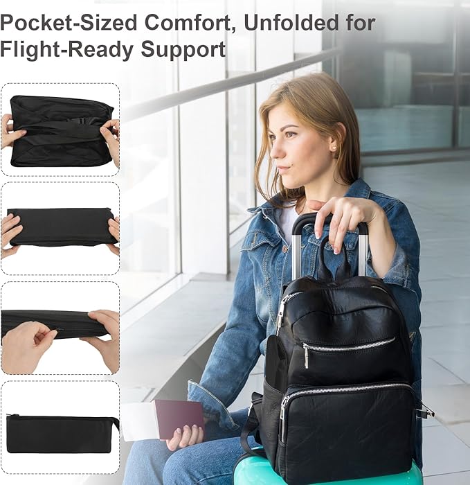 Foot Hammock for Plane Travel, Upgraded Airplane Foot Rest - Image 6
