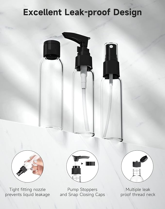 Morfone Travel Bottles Kits -TSA Approved Travelling Size Containers - Image 2