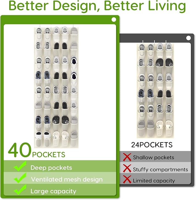 Unjumbly Over the Door Shoe Organizer - Image 5