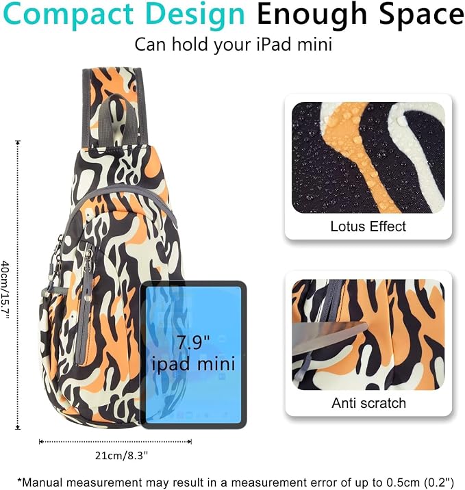 TITECOUGO Small Sling Bag, Lightweight Crossbody Backpack - Image 4