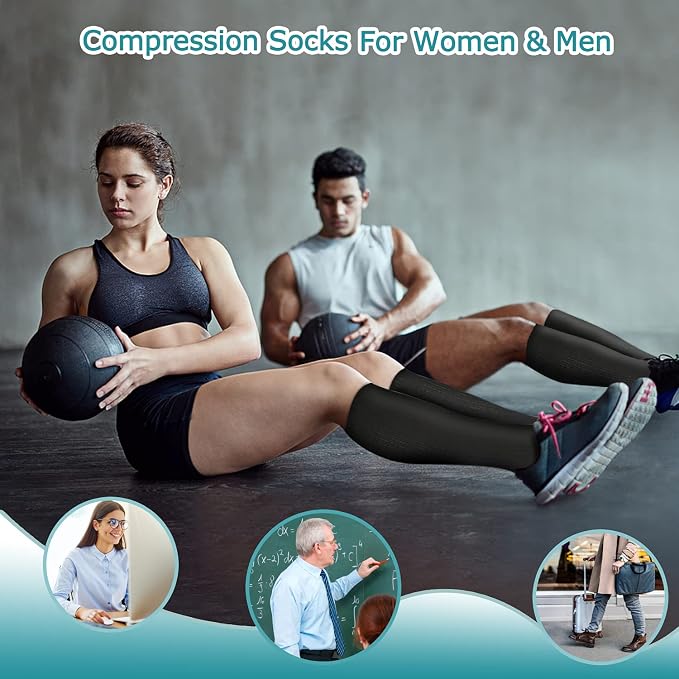 ACTINPUT 8 Pairs Compression Socks - Image 2