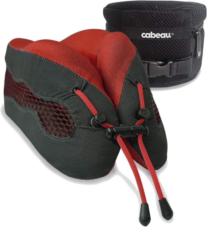 Cabeau Long Haul Flight Cooling Travel Neck Pillow – Evolution Cool – by Cabeau