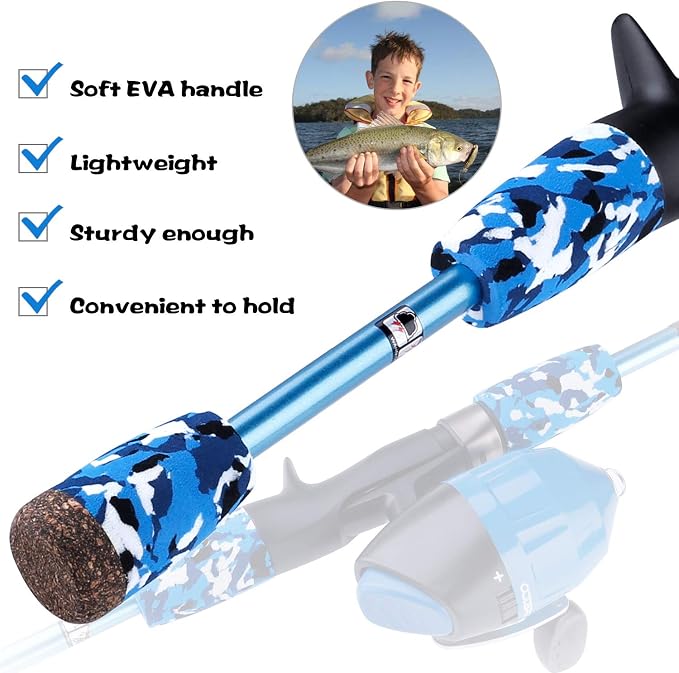 ODDSPRO Kids Fishing Pole Pink, Portable Telescopic Fishing Rod and Reel Combo - Image 3
