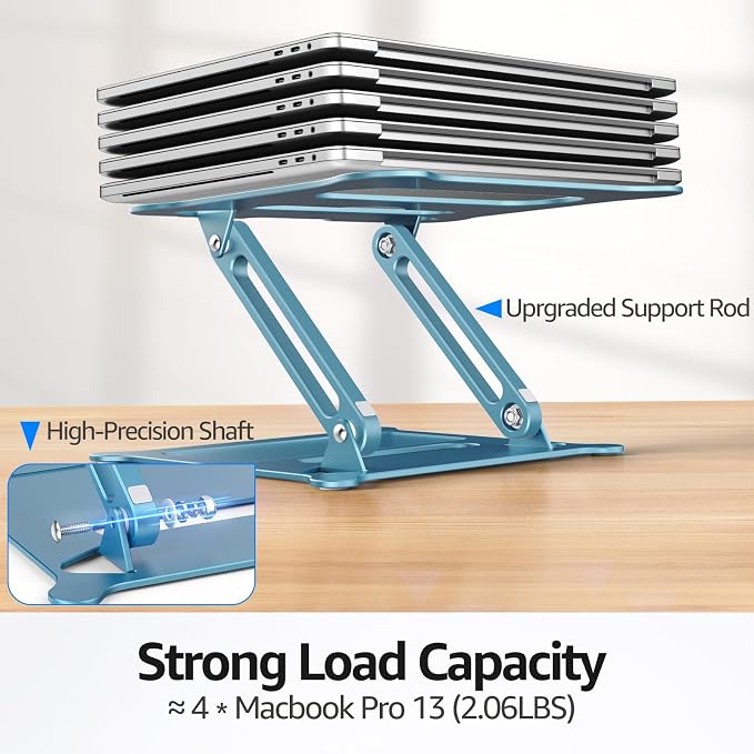 Urmust Laptop Notebook Stand Holder Adjustable Ultrabook Stand Riser Portable - Image 5