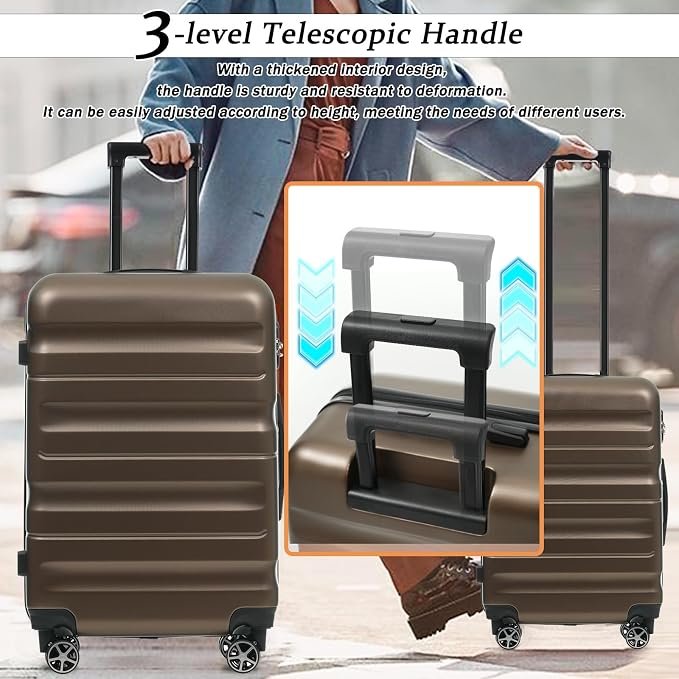 Merax 28 Inch Luggage Hardshell ABS Suitcase - Image 6