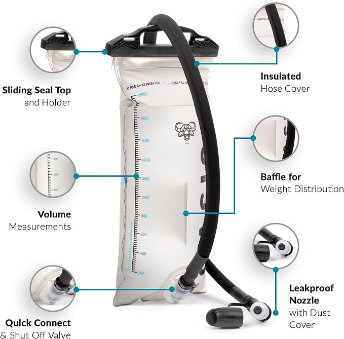 Water Buffalo Oasis Hydration Bladder – 2L and 3L Water Bladder - Image 2
