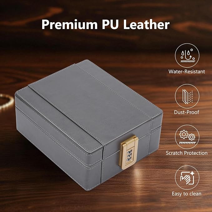 BISON DENIM Watch Box, 4 Watch Travel Case - Image 4