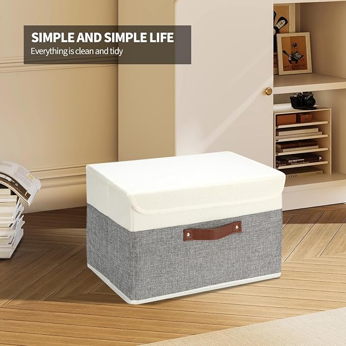 8 Pack Storage Bins Foldable Storage Boxes Fabric Storage Box - Image 6