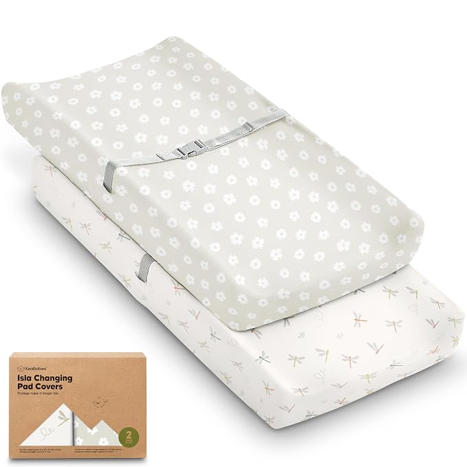 2-Pack Baby Changing Pad Covers by KeaBabies