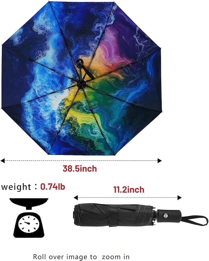 SY COMPACT Travel Umbrella Windproof Automatic Umbrellas Small Compact UV Sun - Image 2