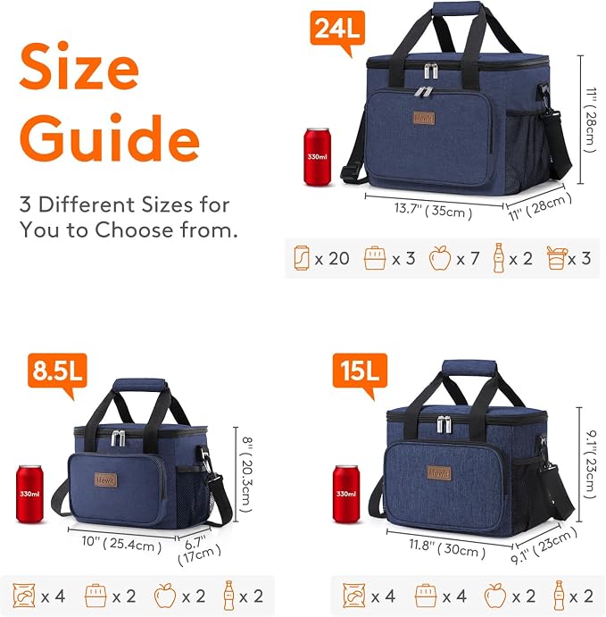 Lifewit Large Lunch Bag Insulated Lunch Box Soft Cooler Cooling Tote - Image 3